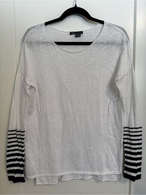 Vince women’s sheer striped long sleeve